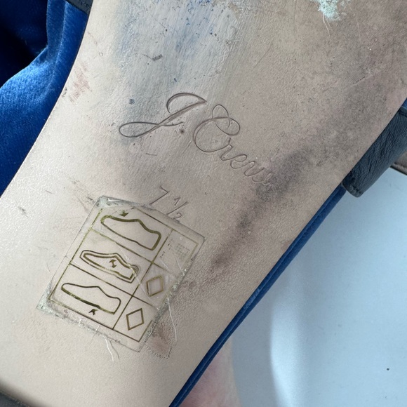 J.Crew Velvet Mary Jane flats crystal buckle 7.5 - Picture 6 of 9